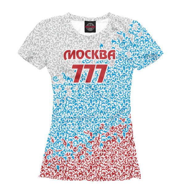 Футболка Москва - регион 777 для девочек 