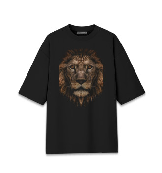 Хлопковая футболка оверсайз Лев царь