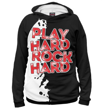 Худи для мальчиков Play hard rock hard
