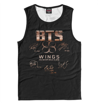 Майка для мальчиков BTS Wings автографы
