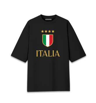 Хлопковая футболка оверсайз Italia