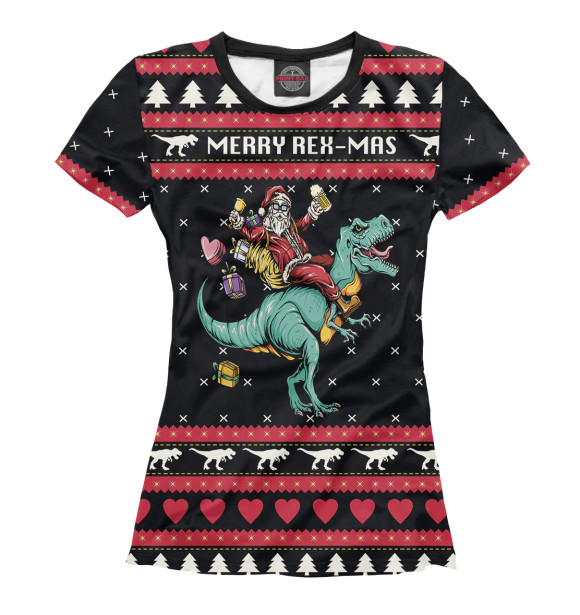 Футболка Merry rex-mas для девочек 