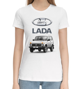 Женская Хлопковая футболка Lada