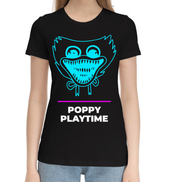 Женская Хлопковая футболка Poppy Playtime Gaming Neon
