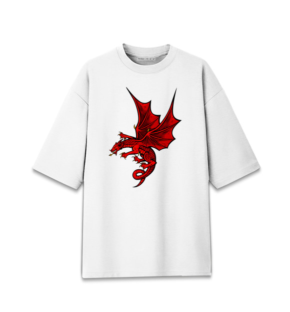 Женская Хлопковая футболка оверсайз Драконы