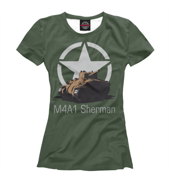 Футболка Средний танк M4A1 Sherman для девочек 