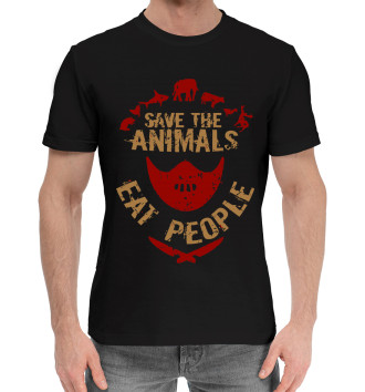 Хлопковая футболка Eat People