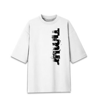 Мужская Хлопковая футболка оверсайз Тимур (брызги красок)