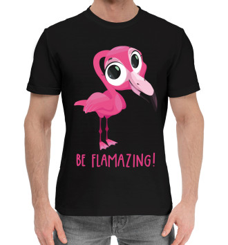 Хлопковая футболка Фламинго