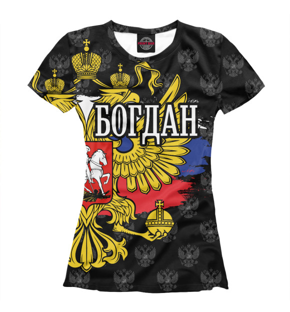 Футболка Богдан (герб России) для девочек 
