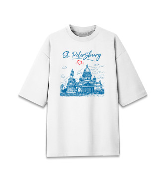Женская Хлопковая футболка оверсайз Санкт-Петербург