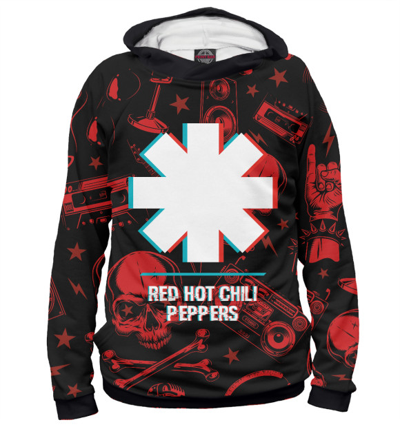 Худи Red Hot Chili Peppers Rock Glitch для девочек 
