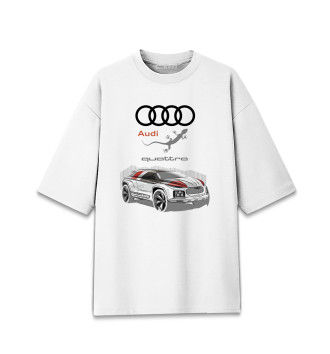 Хлопковая футболка оверсайз Audi quattro