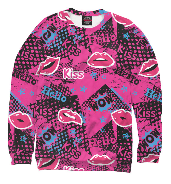 Свитшот Kiss для девочек 