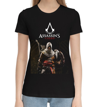 Женская Хлопковая футболка Assassin's creed