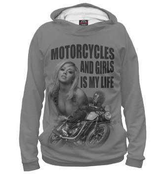 Мужское Худи Мотоциклы и девушки...