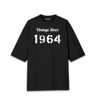 Хлопковая футболка оверсайз Vintage Since 1964