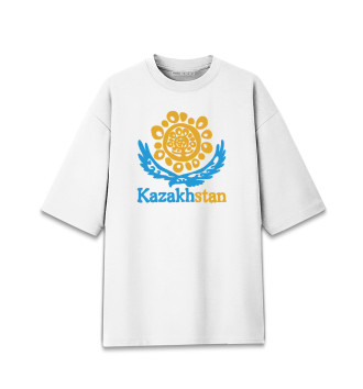 Хлопковая футболка оверсайз Kazakhstan