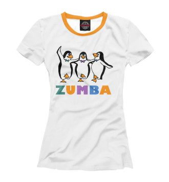 Футболка для девочек Зумба с пингвинами