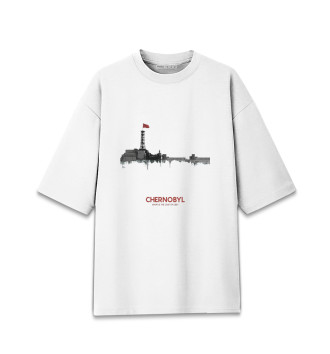 Женская Хлопковая футболка оверсайз СССР Чернобыль. Цена лжи
