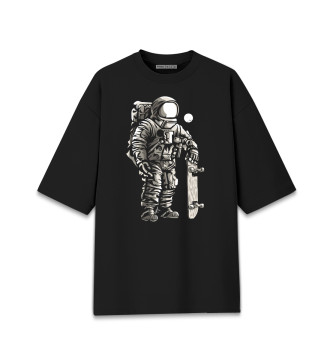 Хлопковая футболка оверсайз Space skater