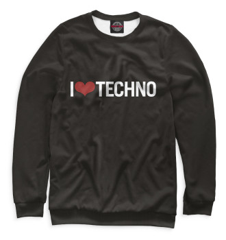 Женский Свитшот I Love Techno