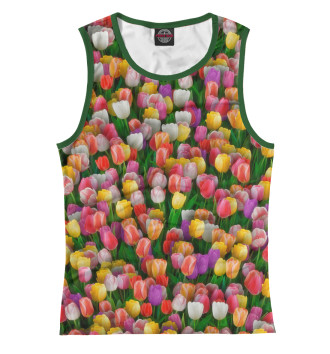 Майка для девочек Разноцветные тюльпаны