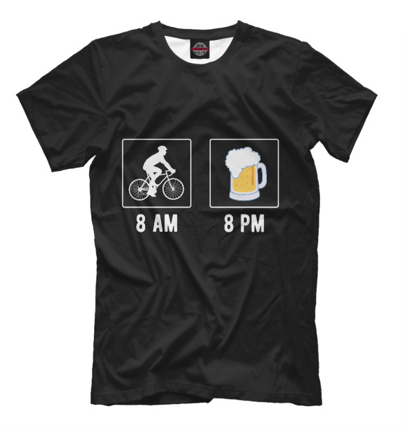 Футболка Утром - велосипед, вечером - по пиву! для мальчиков 
