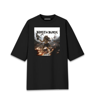 Хлопковая футболка оверсайз Beast in black
