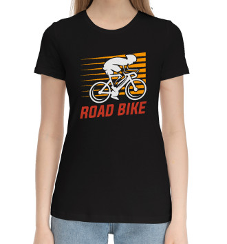 Женская Хлопковая футболка ROAD BIKE