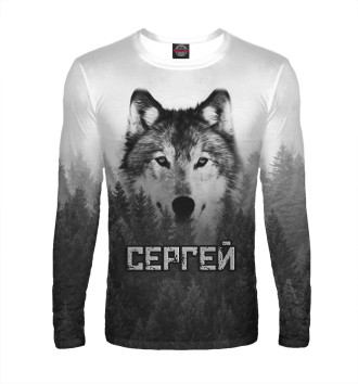 Лонгслив Волк над лесом - Сергей