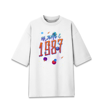 Хлопковая футболка оверсайз 1987