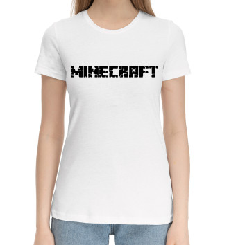 Женская Хлопковая футболка Майнкрафт