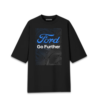 Хлопковая футболка оверсайз Форд - Линии