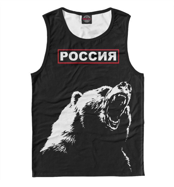 Мужская Майка Русский медведь и герб