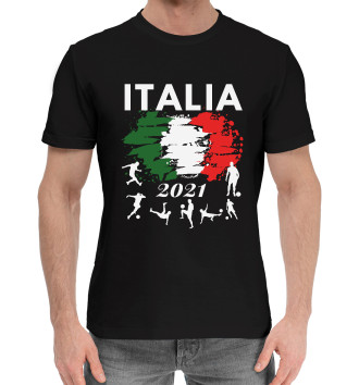 Мужская Хлопковая футболка Italia 2021