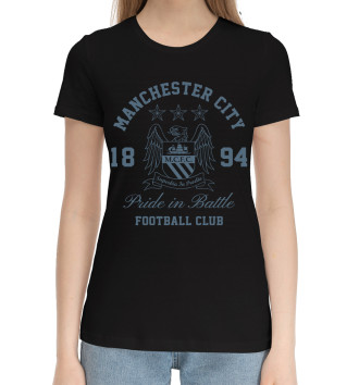 Женская Хлопковая футболка Манчестер Сити