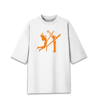 Женская Хлопковая футболка оверсайз Волейбол