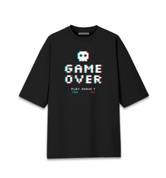 Хлопковая футболка оверсайз Game over