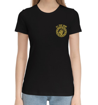 Женская Хлопковая футболка Велес (Лес храм)