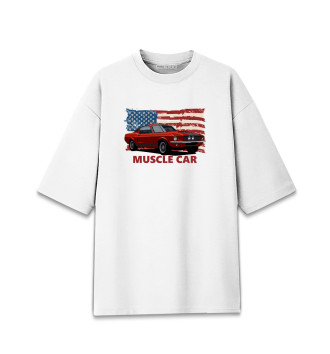Хлопковая футболка оверсайз Muscle car