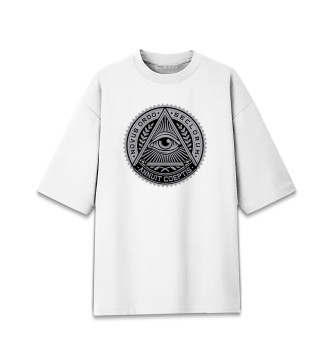 Мужская Хлопковая футболка оверсайз illuminati