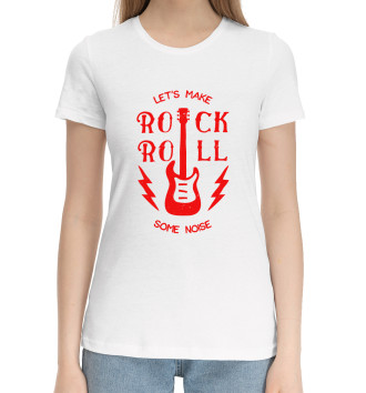 Женская Хлопковая футболка Гитара