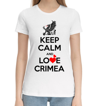 Хлопковая футболка Будь спок и люби Крым