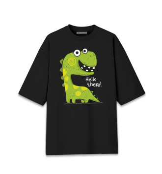 Хлопковая футболка оверсайз Динозавры