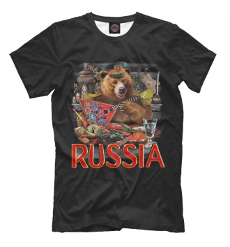 Мужская Футболка Русский Медведь