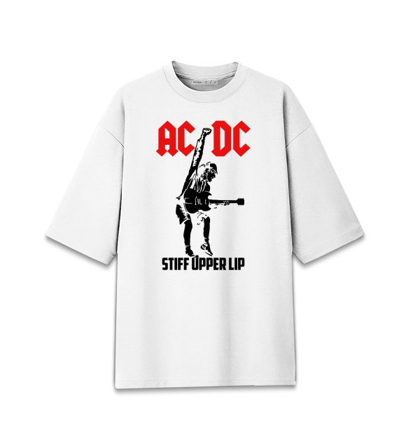 Женская Хлопковая футболка оверсайз AC DC