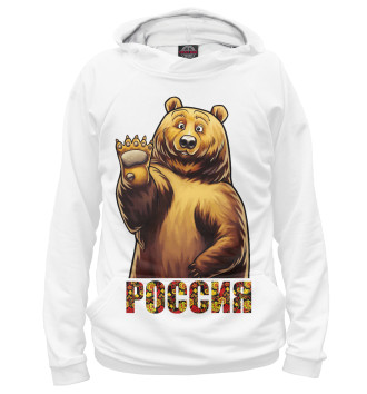 Худи для девочек Медведь Россия