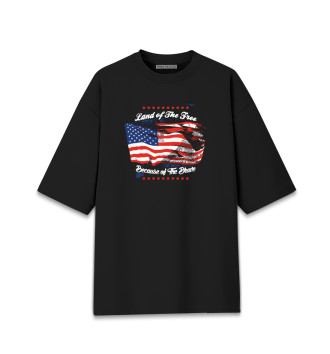 Хлопковая футболка оверсайз США