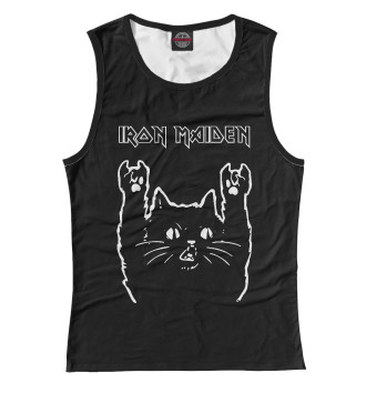 Майка для девочек Iron Maiden Рок кот